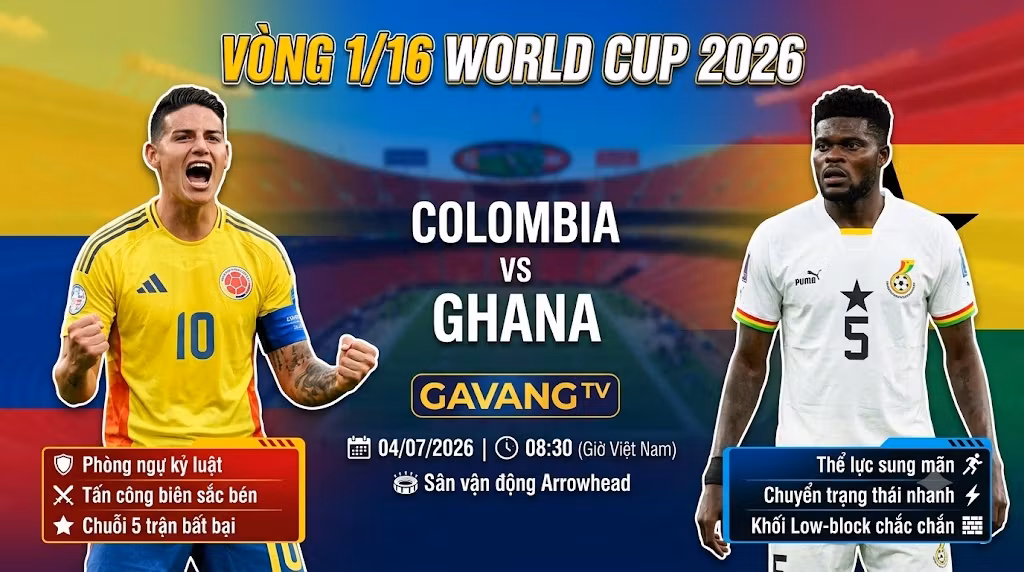 Nhận định Colombia vs Ghana (08h30 ngày 4/7) | World Cup 2026